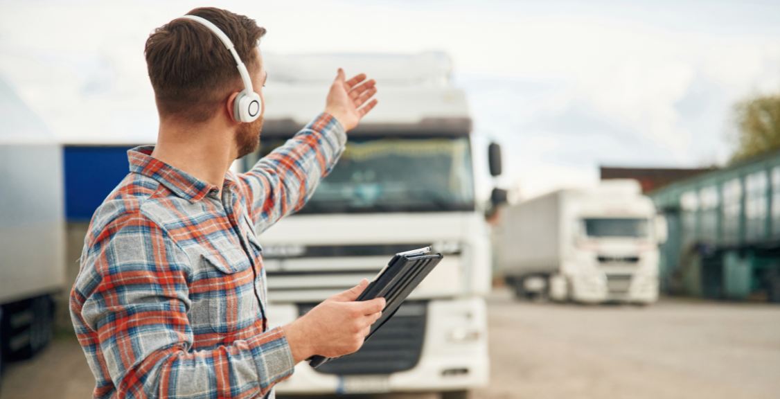 a man inspecting trucks ELD Compliance