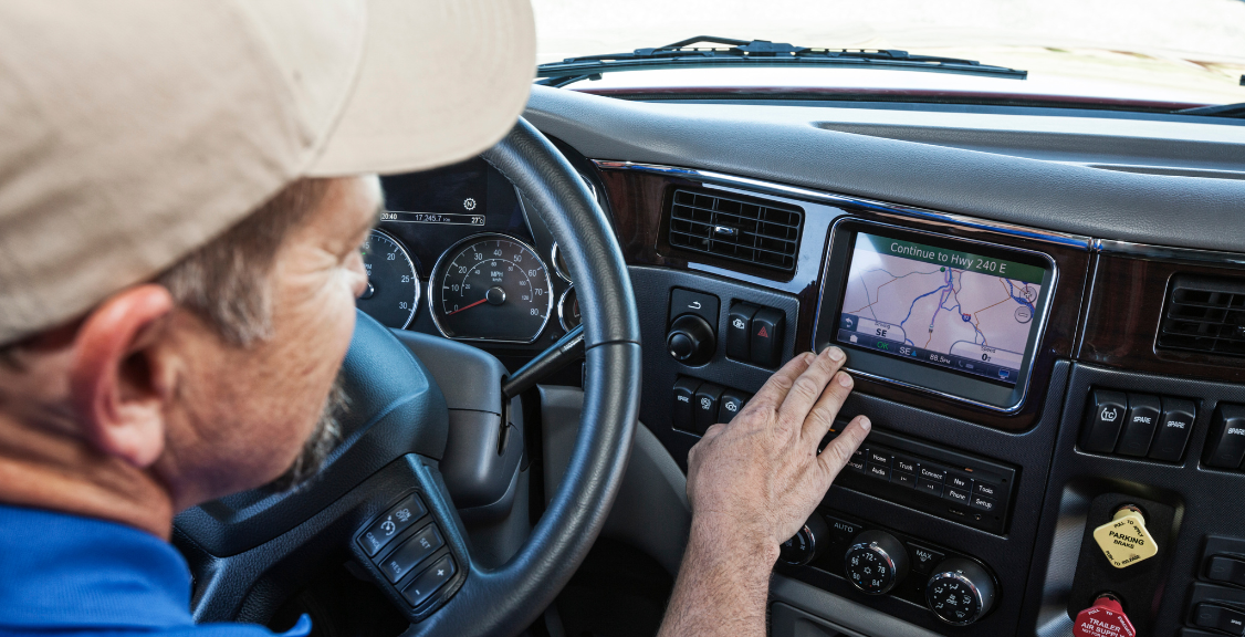 a man checking ELD for road safety