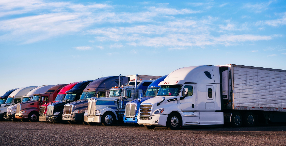 a fleet of truck for fleet management solutions